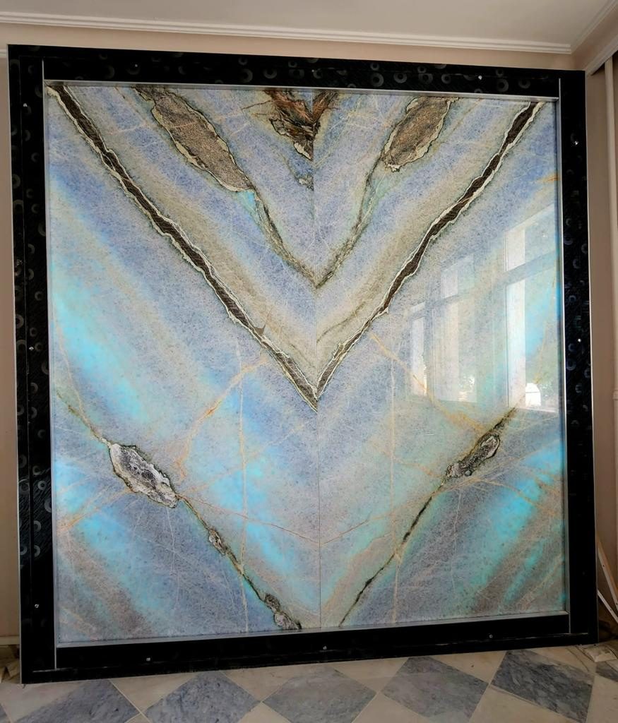 Blue onyx panel