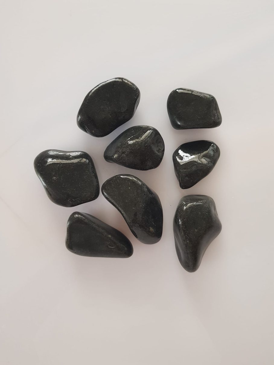 Black landscape pebbles
