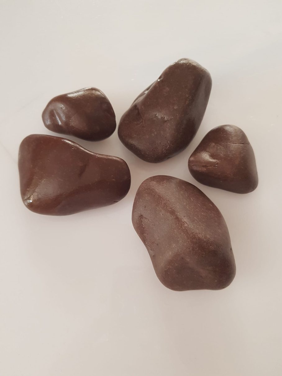 Red coloured pebbles